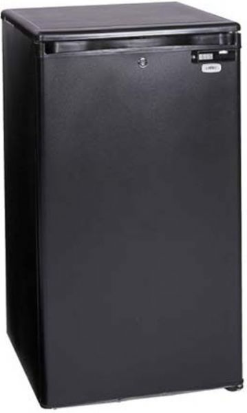 Summit FF520LMED Compact Refrigerator with Adjustable Wire Shelves, Door Storage, Adjustable Thermostat and Front Lock, 4.0 c.f. Capacity, Black Door Finish, Black Cabinet Finish, Automatic Defrost Type, Reversible Door Swing, Door storage for large bottles (FF-520LMED FF 520LMED FF520L MED FF520-LMED)