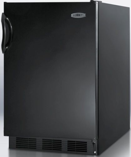 Summit FF6B Freestanding Counter Height All-refrigerator with Automatic Defrost, Black Cabinet, 5.5 cu.ft. capacity, Our unique 24
