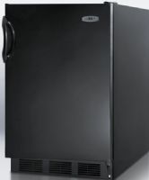 Summit FF6B7ADA ADA Compliant Commercially Approved Counter Height Freestanding All-refrigerator, Black Cabinet, Less than 24 inches wide with a full 5.5 c.f. capacity, Reversible door, RHD Right Hand Door Swing, Adjustable thermostat, Automatic defrost, Hidden evaporator, One piece interior liner, Adjustable glass shelves, Fruit and vegetable crisper (FF-6B7ADA FF 6B7ADA FF6B7 FF6B FF6) 