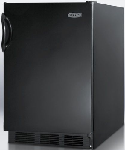 Summit FF6BADA ADA Compliant Freestanding Counter Height All-refrigerator, Black Cabinet, Less than 24 inches wide with a full 5.5 c.f. capacity, Reversible door, RHD Right Hand Door Swing, Professional handle, Automatic defrost, Hidden evaporator, One piece interior liner, Adjustable glass shelves, Fruit and vegetable crisper, Door shelves (FF-6BADA FF 6BADA FF6B FF6)