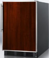 Summit FF6BBI7FR Commercially Approved Built-in Undercounter All-refrigerator with Stainless Steel Door Frame to Accept Custom Panels, Black Cabinet, 5.5 cu.ft. capacity, Reversible Door, RHD Right Hand Door Swing, Less than 24 inches wide, Automatic Defrost, Professional stainless steel handle, Hidden evaporator, One piece interior liner (FF-6BBI7FR FF 6BBI7FR FF6BBI7 FF6BBI FF6B FF6) 