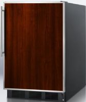 Summit FF6BBI7FRADA ADA Compliant Commercially Approved Built-in Undercounter All-refrigerator with Stainless Steel Door Frame to Accept Custom Panels, Black Cabinet, 5.5 cu.ft. capacity, Reversible Door, RHD Right Hand Door Swing, Less than 24 inches wide, Automatic Defrost, Professional stainless steel handle, Hidden evaporator (FF-6BBI7FRADA FF 6BBI7FRADA FF6BBI7FR FF6BBI7 FF6BBI FF6B FF6) 