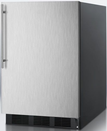 Summit FF6BBI7SSHVADA ADA Compliant Commercially Approved Built-in Undercounter All-refrigerator with Stainless Steel Door and Professional Vertical Thin Handle, Black Cabinet, Less than 24 inches wide with a full 5.5 c.f. capacity, RHD Right Hand Door Swing, Automatic Defrost, Hidden evaporator, One piece interior liner (FF-6BBI7SSHVADA FF 6BBI7SSHVADA FF6BBI7SSHV FF6BBI7SS FF6BBI7 FF6BBI FF6B FF6)
