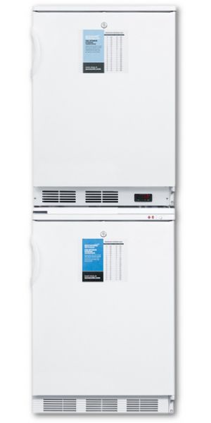 Summit FF6L-VT65MLSTACKPRO FF6LPRO Auto Defrost All-refrigerator With Digital Controls Stacked With -25 Degrees Celsius Manual Defrost VT65MLPRO All-freezer, Both With Factory-installed Probe Holes; Allows you to create a full refrigerator-freezer with independent controls in a slim-fitting footprint; Some assembly required; (SUMMITFF6LVT65MLSTACKPRO SUMMIT FF6LVT65MLSTACKPRO FF6L VT65MLSTACKPRO SUMMIT-FF6LVT65MLSTACKPRO FF6L-VT65MLSTACKPRO)