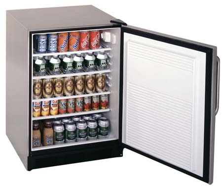 Summit FF7-CSS, Compact Refrigerator 5.5 Cu. Ft., All Stainless Steel, Fully automatic defrost, All-refrigerator, Adjustable thermostat, Interior light, 115 V, 60 Hz (FF7CSS FF7C FF7CS FF7)