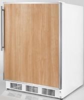 Summit FF-7FR Compact Refrigerator 5.5 Cu. Ft., Accepts Overlay Panel, White with Stainless Steel Frame, Fully automatic defrost, Adjustable thermostat, 115 Volts, 60 hertz (FF7FR FF7F FF7 761101001395) 
