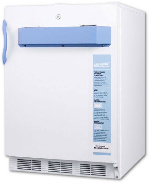 Summit FF7LBIMED2ADA Built In Undercounter Ada Compliant Auto Defrost Medical And Scientific Refrigerator; Designed and engineered to store vaccines and other sensitive materials under stable temperature conditions; Digital microprocessor for easy and precise temperature management, with all controls externally located for added convenience; Reduced maintenance with auto defrost system; UPC 761101056524 (SUMMITFF7LBIMED2ADA SUMMIT FF7LBIMED2ADA SUMMIT-FF7LBIMED2ADA)
