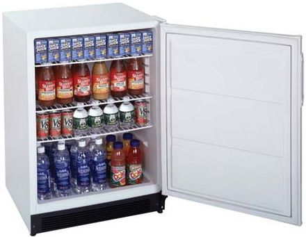 Summit FF7L-BISSTB, Compact Refrigerator 5.5 cu.ft. white all refrigerator with stainless steel door and lock, Fully automatic defrost, Interior light, 115 Volts, 60 h (FF7LBISSTB FF7LBISS FF7L BIFF7)