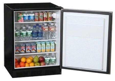 Summit FF7LBLSSTB, 5.5 Cu.Ft. black and stainless steel all refrigerator with front lock, Fully automatic defrost, Adjustable thermostat, Interior light, 115 Volts, 60 hertz (FF7LBLSSTB FF7LBLSS FF7L)