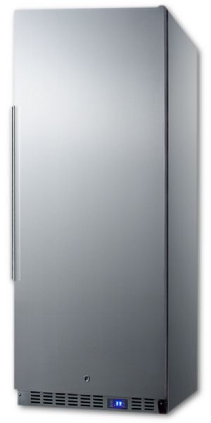 Summit FFAR121SS7 Commercial All-Refrigerator With Stainless Steel Interior, White Exterior, Digital Thermostat, Lock, And Automatic Defrost Operation, 10.1 Cu.Ft; ETL-S listed to ANSI-NSF Standard 7; Full construction on interior walls and floor ensures improved sanitation; Adjustable chrome shelves can be arranged in virtually any configuration for flexible storage; Allows you to store larger trays inside; (SUMMITFFAR121SS7 SUMMIT-FFAR121SS7 SUMMIT-FFAR121SS7)
