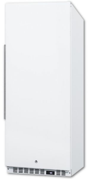 Summit FFAR12W7 Commercial All-Refrigerator With Stainless Steel Interior, White Exterior, Digital Thermostat, Lock, And Automatic Defrost Operation, 10.1 Cu.Ft; Commercially approved: ETL-S listed to ANSI-NSF Standard 7; Digital thermostat: Electronic controls for more precise temperature management, with temperature readout and controls externally located for added convenience; (SUMMITFFAR12W7 SUMMIT FFAR12W7 SUMMIT-FFAR12W7)