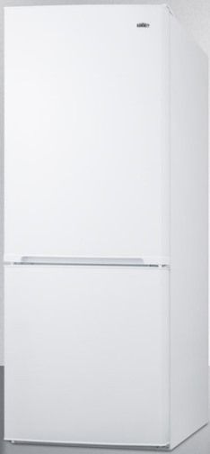 Summit FFBF100W ENERGY STAR Qualified Frost-free Bottom Freezer Refrigerator with White Exterior in Unique 60