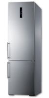 Summit FFBF181ESBI Built-In European Counter Depth Bottom Freezer Refrigerator With Stainless Steel Doors, Platinum Cabinet, And Digital Controls For Each Section; Built-in capable, front-breathing design allows fully integrated installation; Stainless steel doors, professional look in high quality stainless steel, with a unique curve to add a modern touch to any kitchen; UPC 761101053585 (SUMMITFFBF181ESBI SUMMIT FFBF181ESBI SUMMIT-FFBF181ESBI) 