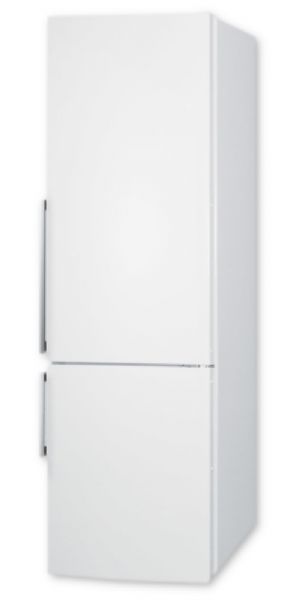 Summit FFBF241W Frost-Free ENERGY STAR Certified Bottom Freezer Refrigerator In White With Digital Controls; Large capacity, generous capacity inside a counter deep 27