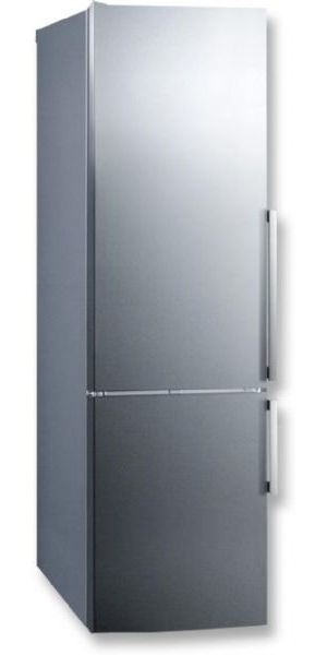 Summit FFBF246SS Bottom Freezer Refrigerator; ENERGY STAR certified, Rated by the DOE to perform with more efficiency than federal standards require, saving your unit energy and you on higher utility costs, CEE Tier I qualified, using 20 percent less energy than DOE standards require for this product category, Stainless steel doors, Large capacity, Generous capacity inside a counter deep 27