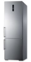 Summit FFBF249SS ENERGY STAR Certified European Counter Depth Bottom Freezer Refrigerator With Stainless Steel Doors, Platinum Cabinet, And Digital Controls For Each Section; ENERGY STAR certified, rated by the DOE to perform with more efficiency than federal standards require, saving your unit energy and you on higher utility costs; UPC 761101053554 (SUMMITFFBF249SS SUMMIT FFBF249SS SUMMIT-FFBF249SS) 