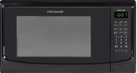 Frigidaire FFCE1439LB Black Countertop Microwave, 1.4 CuFt, 1100 Watts, 2450 Mhz, Unit Dimensions 21-3/4 W x 12-7/8 H x 18-1/2 D, Turntable Diameter 14.2 in, White Oven Interior, Microwave Interior 17-1/4x 15-3/8 x 10-5/16 in, Easy-Set Start, Ready-Select Controls, Effortless Defrost, Effortless Reheat, Multi-Stage Cooking Option, 10 Cooking Power Levels, Control Lock Option, Electronic Clock Timer, Sensor One-Touch Options, UPC 012505562280 (FFCE1439LB FFCE1439-LB FFCE1439 LB)