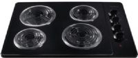 Frigidaire FFEC3005LB Coil Top 30" Electric Cooktop, Black, Right Front 8" - 2100 Watts, Right Rear 6" - 1250 Watts, Left Front 6" - 1250 Watts, Left Rear 8" - 2100 Watts, Ready-Select Controls, Color-Coordinated Control Knobs, SpillSafe Drip Bowls, Right Side Control Location, Dimensions 30" W x 3" H x 21-1/2" D, UPC 057112990132 (FFE-C3005LB FFEC-3005LB FF-EC3005LB FFEC3005L FFEC3005) 