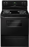 Frigidaire FFEF3011LB Freestanding Electric Range, 30" Nominal Width, 4.8 cu. ft. Capacity, 6" - 1,250 Watts Right Front Element, 8" - 2,100 Watts Right Rear Element, 8" - 2,100 Watts Left Front Element, 6" - 1,250 Watts Left Rear Element, 1 Oven Light, 2 Standard Rack Configuration, Vari-Broil Hi/Lo Broiling System, 2,600/3,000 Watts Bake/Broil Elements, Middle Bottom Rear Power Supply Connection Location, Black Color (FFEF3011LB FFEF-3011LB FFEF 3011LB FFEF3011 LB FFEF3011-LB) 