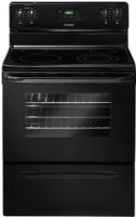 Frigidaire FFEF3013LB Freestanding Electric Range, Upswept Black Smoothtop Surface Type, 6/9" - 2500W Front Right Element, 9" 2,500 watts Front Left Element, 6" - 1250W Rear Right Element, 6" 1,250 watts Rear Left Element, 4.8 Cu. Ft. Capacity, 2,600 Watts Baking Element, 3,000 Watts Broil Element, Vari-Broil High/Low Broiling System, 2 Standard Rack Configuration, Manual Clean Cleaning System, Black Color (FFEF-3013LB FFEF 3013LB FFEF3013-LB FFEF3013 LB) 