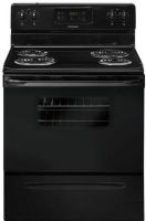 Frigidaire FFEF3015LB Freestanding Electric Range, 30" Width, 5.3 cu.ft. Capacity, 6"- 1250 Watts Front Right Element, 8"- 2,100 Watts Front Left Element, 6"- 1250 Watts Rear Right Element, 8"- 2,100 Watts Rear Left Element, 2,600 Watts Baking Element, Baking System Even Baking Technology, 3,000 Watts Broil Element, Vari-Broil High/Low Broiling System, 2 Standard Rack Configuration, 1 Light, Black Color (FFEF-3015LB FFEF 3015LB FFEF3015-LB FFEF3015 LB FFEF3015LB) 