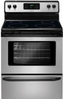 Frigidaire FFEF3017LS Freestanding 30" Electric Range, Stainless Steel, 5.3 Cu. Ft. Oven Capacity, Upswept Black Smoothtop Surface, 2600 Watts Baking Element, 3000 Watts Broil Element, Vari-Broil High/Low Broiling System, Ready-Select Controls, Large Capacity, One-Touch Self Clean, Even Baking Technology, Store-More Storage Drawer (FFEF-3017LS FFEF 3017LS FFEF3017L FFEF3017) 