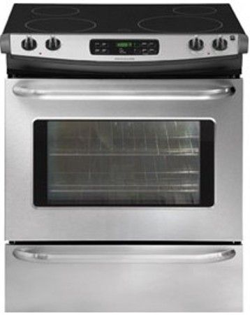 Frigidaire FFES3025LS Slide-In 30-Inch Electric Range, Stainless Steel, 4.2 Cu. Ft. Oven Capacity, Ready-Select Controls, One-Touch Self Clean, Extra-Large Element, Even Baking Technology, Store-More Storage Drawer, Quick Clean, Handle Racks, Delay Start Baking Option, Delay Clean, Multiple Broil Options, Auto Shut-Off (FFE-S3025LS FF-ES3025LS FFES-3025LS FFES3025L FFES3025)