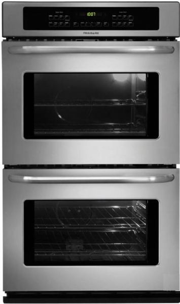 Frigidaire FFET3025LS Double Electric Wall Oven, 4.2 Cu. Ft. Upper Oven Capacity, 2, 3, 4 Hours Self-Clean, 6 pass 2750 Watts Upper and Lower Oven Bake Element, 6-pass 3,400 Watts Upper and Lower Oven Broil Element, 1 Upper and Lower Oven Light, 2 Handle Upper and Lower Oven Rack Configuration, Vari-Broil Broiling System, Self-Clean Cleaning System, Membrane Interface, Stainless Steel Color (FFET3025LS FFET-3025LS FFET 3025LS FFET3025-LS FFET3025 LS)
