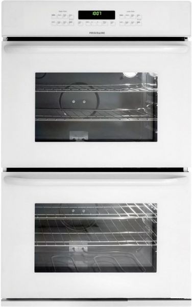 Frigidaire FFET3025LW Double Electric Wall Oven, 4.2 Cu. Ft. Upper Oven Capacity, 2, 3, 4 Hours Self-Clean, 6 pass 2750 Watts Upper and Lower Oven Bake Element, 6-pass 3,400 Watts Upper and Lower Oven Broil Element, 1 Upper and Lower Oven Light, 2 Handle Upper and Lower Oven Rack Configuration, Vari-Broil Broiling System, Self-Clean Cleaning System, Membrane Interface, White Color (FFET3025LW FFET-3025LW FFET 3025LW FFET3025-LW FFET3025 LW)