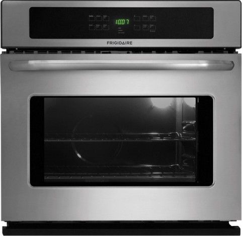 Frigidaire FFEW2725LS Single Electric Wall Oven, 3.5 Cu. Ft. Oven Capacity, Vari-Broil Broiling System, 2-3-4 hours Cleaning System, Membrane Interface, Low and High Broil, Integrated with Bake Preheat, 2, 3 Hours - Scroll thru Self-Clean, 12 hrs. Timed Shut-off, 4 pass 2300 Watts Bake Element, 6-pass 3,400 Watts Broil Element, 1 Oven Light, 2 Handle Rack Oven Rack Configuration, Extra Large Visualite Oven Window, Stainless Steel (FFEW2725LS FFEW-2725LS FFEW 2725LS FFEW2725-LS FFEW2725 LS)