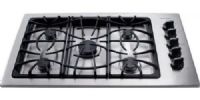 Frigidaire FFGC3625LS Gas Cooktop with 5 Sealed Burners, 36" Size, Gas cooktop Product Type, Gas Power Type, Right Side Control Location, Express-Select Controls, Cast Iron Grates, Stainless deep drawn Surface Type, 9,500 BTU Front Left Burner, 9,500 BTU Rear Left Burner, 9,500 BTU Front Right Burner , 5,000 BTU Rear Right Burner, 15000 BTU Center Burner, 33 7/8" - 34 1/4" Cut-out Width, Stainless Steel Color (FFGC-3625LS FFGC 3625LS FFGC3625LS FFGC3625-LS FFGC3625 LS) 
