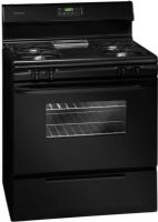 Frigidaire FFGF3011LB Freestanding Gas Range, 30" Size, 4.2 Cu. Ft. Capacity, 9,000 BTU Front Right and Left Burner, 9,000 BTU Rear Right and Left Burner, 18,000 BTU Baking Element, 18,000 BTU Broil Element, 2 Standard Rack Configuration, Membrane Interface, Plastic Knobs, Low and High Broil, Integrated with Bake Preheat, Venturi / Open Burners Surface Type, Individual Grates, Wire Grate Material, Black Color (FFGF3011LB FFGF-3011LB FFGF 3011LB FFGF3011-LB FFGF3011 LB) 