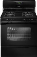 Frigidaire FFGF3017LB Freestanding Gas Range, 4.2 Cu. Ft. Capacity, 12,000 BTU Front Right Burner, 9,500 BTU Front Left Burner, 5,000 BTU Rear Right Burner, 9,500 BTU Rear Left Burner, Membrane Interface, Plastic Knobs, Low and High Broil, Integrated with Bake Preheat, 18,000 BTU Baking Element and Broil Element, Vari-Broil High/Low Broiling System, 2 Standard Rack Configuration, Manual Clean Cleaning System, Black Color (FFGF3017LB FFGF3017-LB FFGF3017 LB FFGF-3017LB FFGF 3017LB) 
