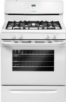 Frigidaire FFGF3027LW Freestanding Gas Range with 4 Sealed Burners Including Low Simmer, 5.0 cu. ft. Capacity, 16,000 BTU Front Right Burner, 12,000 BTU Front Left Burner , 5,000 BTU Rear Right Burner, 9,500 BTU Rear Left Burner, 18,000 BTU Baking Element, 18,000 BTU Broil Element, Membrane Interface, Plastic Knobs, Low and High Broil, Integrated with Bake Preheat, 2, 3 Hours Self-Clean, UPC 012505505805, White Finish (FFGF3027LW  FFGF3027-LW FFGF3027 LW) 