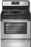 Frigidaire FFGF3051LS Freestanding 30" Gas Range, Stainless Steel, 5.0 Cu. Ft. Total Capacity, 18000 BTU Baking Element, 18000 BTU Broil Element, Ready-Select Controls, Large Capacity, One-Touch Self Clean, Sealed Gas Burners, Matte Black Finish with Cast Iron Grates, Store-More Storage Drawer, Quick Clean (FFG-F3051LS FFGF-3051LS FFGF3051L FFGF3051) 