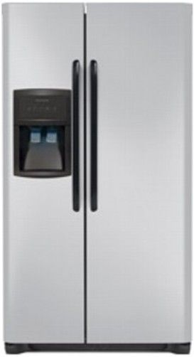 Frigidaire FFHS2313LM Side-by-Side 22.6 Cu. Ft. Refrigerator, Silver Mist, 3 SpillSafe Fixed Shelves, 13.8 Shelf Area, SpaceWise Adjustable Glass Shelves, Pure Source 3, Store-More Humidity-Controlled Crisper Drawers, Energy Saver Plus Technology, Ready-Select Controls, Control Lock Option, Clear Dairy Door, UPC 012505697890 (FFH-S2313LM FFHS-2313LM FFHS2313L FFHS2313)