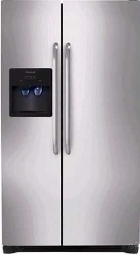 Frigidaire FFHS2612LS Side-by-Side 26 Cu. Ft. Standard-Depth Refrigerator, Stainless Steel, 3 SpillSafe Fixed Shelves, 16.5 Shelf Area, Store-More Humidity-Controlled Crisper Drawers Rated, CSA Certified, Store-More Capacity, Ready-Select Controls, Control Lock Option, Clear Dairy Door, ENERGY STAR Rated, UPC 012505698491 (FFHS-2612LS FFHS 2612LS FFHS2612L FFHS2612)