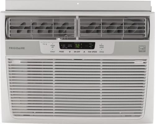 Frigidaire FFRE1033S1 10000 BTU Compact Room Air Conditioner with 285 CFM and 3 Fan Speeds; 10000 BTU Compact Room Air Conditioner with 285 CFM and 3 Fan Speeds; Effortless Remote Temperature Control; Programmable 24-Hour On/Off Timer; Multi-Speed Fan; Energy Saver Mode; Type: Compact Room Air Conditioner; Installation: Window; Window Mounting Kit (Included): Pleated Quick Mount; Heat: No; Refrigerant: R410a; ENERGY STAR Certification: Yes; BTU: 10000; UPC 012505280276 (AC1607 AC1607 AC1607)