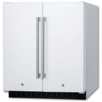 Summit FFRF3075W Freestanding Counter Depth Compact Refrigerator 30" With 5.4 cu.ft. Capacity, 3 Glass Shelves, Both Hinge, with Door Lock, Frost Free Defrost, Factory Installed Lock, CFC Free In White; Built-In Capable: Front-breathing system allows the unit to be used built-in; All-in-One Design: Separate refrigerator and freezer sections with single compressor operation; UPC 761101050416 (SUMMITFFRF3075W SUMMIT FFRF3075W SUMMIT-FFRF3075W) 