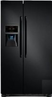 Frigidaire FFSC2323LE Counter-Depth Side by Side Refrigerator, 22.6 Cu. Ft. Total Capacity, 14.1 Cu. Ft. Refrigerator Capacity, 8.5 Cu. Ft. Freezer Capacity, UltraSoft Door Design, Adjustable Rollers - Front, Top Right Rear Water Filter Location, Quiet Pack Sound Package, Ready-Select Controls, Tall, Single Paddle Dispenser Design, 7 Number of Dispenser Buttons, Bright Interior Lighting, PureSource 3 Water Filter Type, Ebony Black Color (FFSC-2323LE FFSC 2323LE FFSC2323-LE FFSC2323 LE) 