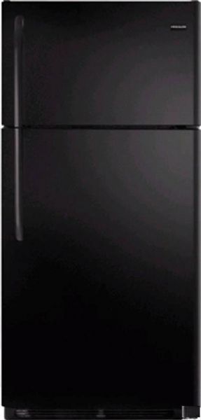 Frigidaire FFTR1814LB Top Freezer Refrigerator with 2 SpaceWise Adjustable Wire Shelves, 18.2 cu. ft. Capacity, 14.13 cu. ft. Refrigerator Capacity, 4.07 cu. ft. Freezer Capacity, Fixed Front Rollers, Short Door Door Design, UltraSoft Door Style, Textured Cabinet Finish, Optional Ice Maker, IM-115 Ice Maker Type, Single Knob Control Refrigerator Controls, Standard Lighting Design, Clear dairy door Dairy Compartment, Black Color (FFTR-1814LB FFTR 1814LB FFTR1814-LB FFTR1814 LB)