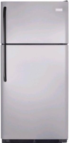 Frigidaire FFTR1814LM Top Freezer Refrigerator with 2 SpaceWise Adjustable Wire Shelves, 18.2 cu. ft. Capacity, 14.13 cu. ft. Refrigerator Capacity, 4.07 cu. ft. Freezer Capacity, Fixed Front Rollers, Short Door Door Design, UltraSoft Door Style, Textured Cabinet Finish, Optional Ice Maker, IM-115 Ice Maker Type, Single Knob Control Refrigerator Controls, Standard Lighting Design, Clear dairy door Dairy Compartment, Silver Mist Color (FFTR-1814LW FFTR 1814LW FFTR1814-LW FFTR1814 LW)