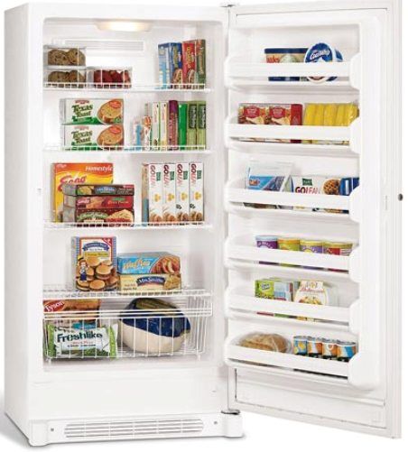 Frigidaire FFU21F5HW Frost Free 20.5 cu. ft. Large Upright Freezer, White, Frost Free, Automatic Door Closer, Color-Coordinated Handle, Easy Set Control, Enhanced Directional Airflow Port, Enhanced Interior Lighting, Lock with Pop-Out Key, Power On Light, 2 Adjustable Leg Levelers (FFU-21F5HW FFU 21F5HW FFU21F5H FFU21F5)
