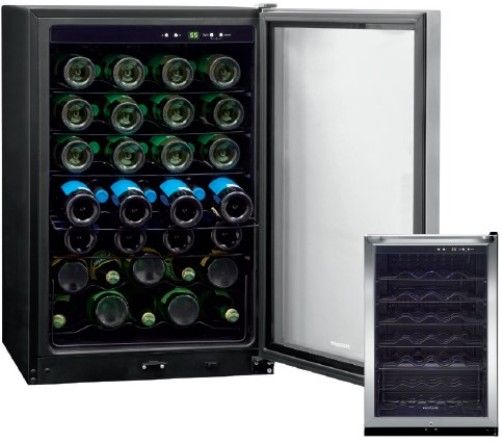 Frigidaire FFWC4222QS Free-Standing Wine Cooler, 4.6 Cu. Ft. Capacity, Holds up to 42 Wine Bottles for Maximum Storage, Stainless Steel Door, Precision Electronic Temperature Control with LED Digital Display, Reversible Door Swing Option, Bright Lighting, Contemporary Handle Design, Ready-Select Controls, UPC 012505639449 (FF-WC4222QS FFW-C4222QS FFWC-4222QS FFWC4222Q)