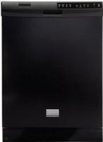 Frigidaire FGBD2431KB Gallery Series Full Console Dishwasher with 14-Place Settings, 4 Wash Cycles, Low-Rinse Aid Indicator, 5 Wash Levels, Slimline Control Panel with Digital Display, Tall Tub Design, White Interior, 2 Cup Shelves, Stemware Holders, Delay Start - 2-4-6 Hours, Hi-Temp Wash Option, Heat / No Heat Dry, Removable Stainless Steel Filter, Stainless Steel Food Disposer, Black Color (FGBD-2431KB FGBD 2431KB FGBD2431-KB FGBD2431 KB) 