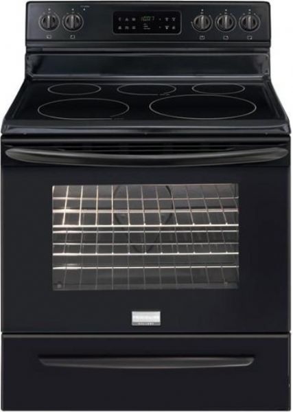 Frigidaire FGEF3031KB Gallery Series Freestanding Smoothtop Electric Range with 5 Radiant Elements Including Warming Zone, Upswept Black Smoothtop Surface Type. 12