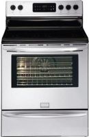 Frigidaire FGEF3042KF Gallery Series Freestanding Smoothtop Electric Range, 30" Overall Width, 5.7 Cu. Ft. Capacity, 3,500 Watts Bake Element, Even Baking Technology Baking System, 3,600 Watts Broil Element, Vari-Broil Hi/Low Broiling System, Quick Bake Convection System, 12"/9" - 2,700 Watts Front Right Element, 9"/6" - 3,000 Watts Front Left Element, 6" - 1,200 Watts Rear Right Element, 6" - 1,200 Watts Rear Left Element (FGEF-3042KF FGEF 3042KF FGEF3042 KF FGEF3042-KF) 