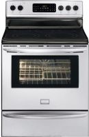 Frigidaire FGEF3044KF Gallery Series Freestanding Smoothtop Electric Range, 12"/9" - 2,700 Watts Front Right Element, 9"/6" - 3,000 Watts Front Left Element, 6" - 1,200 Watts Rear Right Element, 6" - 1,200 Watts Rear Left Element, 5.7 Cu. Ft. Capacity, 3,500 Watts Bake Element, Even Baking Technology System, 3,900 Watts Broil Element, Power Broil Broiling System, True Convection System (FGEF-3044KF FGEF 3044KF FGEF3044-KF FGEF3044 KF) 