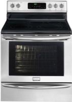 Frigidaire FGEF3055KF Gallery Series Freestanding Smoothtop Electric Range with 5 Radiant Elements Including Warming Zone, 12" - 2,700 Watts Front Right Element, 9" - 3,000 Watts Front Left Element, 6" - 1,200 Watts Rear Right Element, 6" - 1,200 Watts Rear Left Element, Warming Zone Center Element, 6.0 Cu. Ft. Capacity, 3,500 Watts Bake Element, Even Baking Technology Baking System, 3,900 Watts Broil Element (FGEF 3055KF FGEF-3055KF FGEF3055 KF FGEF3055-KF) 