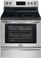 Frigidaire FGEF3055MF Gallery Series Freestanding Electric Range with 5 Radiant Elements, 30" Overall Width, 5.8 Cu. Ft. Capacity, 3,500 Watts Bake Element, 3,900 Watts Broil Element, 1 Oven Light, 1 Heavy-Duty Rack, 1 SpaceWise Half Rack, 1 Effortless Rack, Even Baking Technology Baking System, Power Broil Broiling System, Variable Broil, 2, 3, 4 Hours Delay Clean, 6 Hours Auto Oven Shut-Off, Stainless Steel Finish, UPC 012505506116 (FGEF3055MF FGEF-3055MF FGEF 3055MF FGEF3055-MF FGEF3055 MF) 